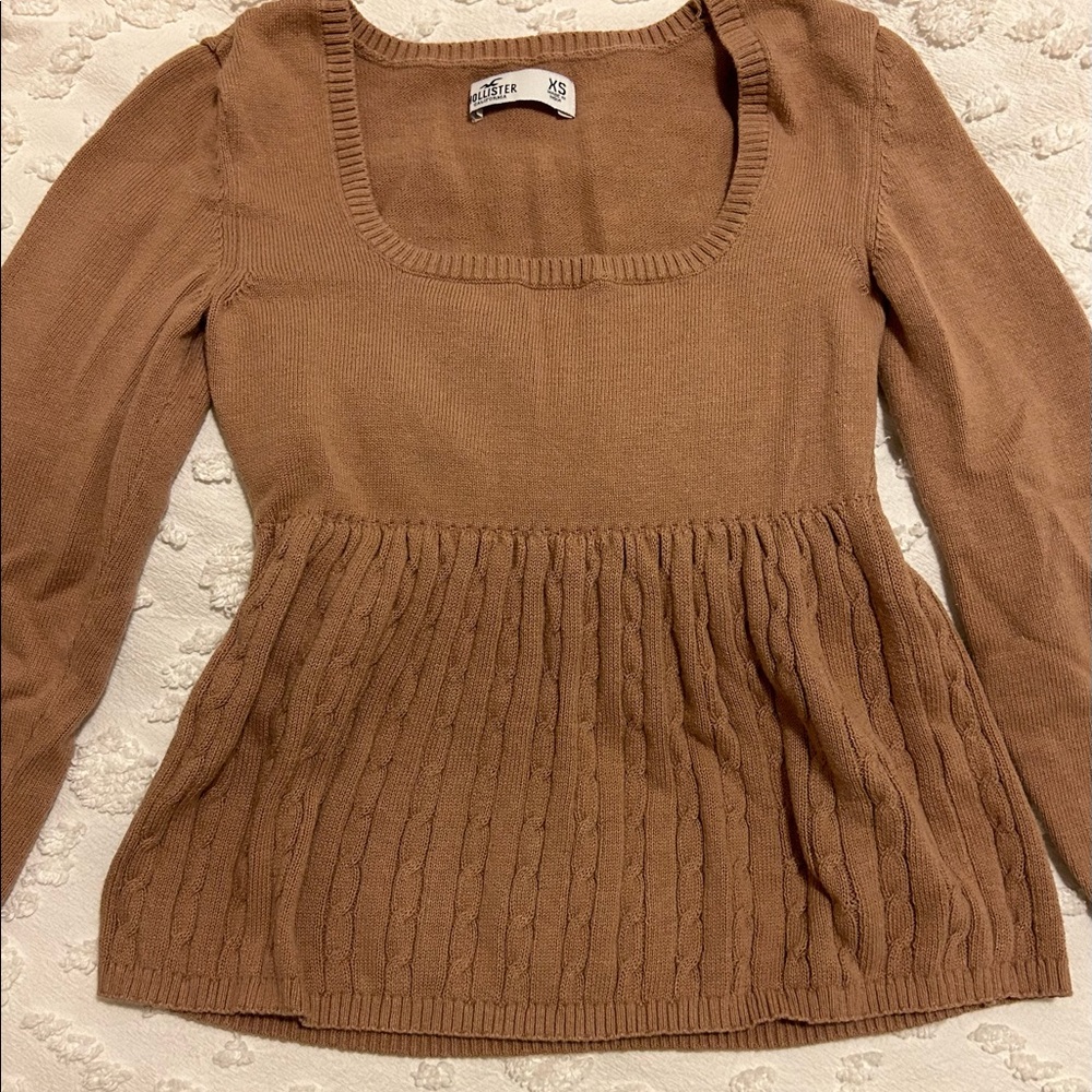 hollister slim babydoll top